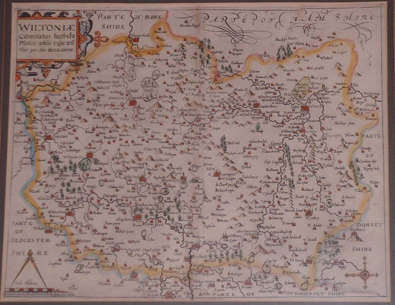 Map of Wiltshire - Saxton-Kip